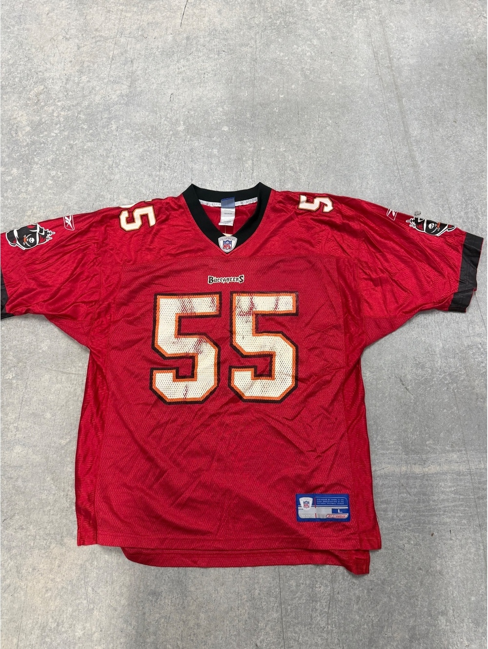 Vintage Reebok Derrick Brooks #55 Tampa Bay Buccaneers Jersey Mens Large Red